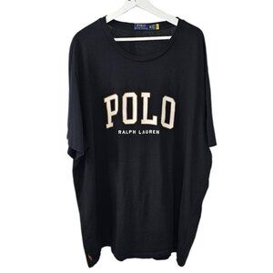 Polo Ralph Lauren Mens Embroidered Logo Short Sleeve T-Shirt, Black, Size 3XB